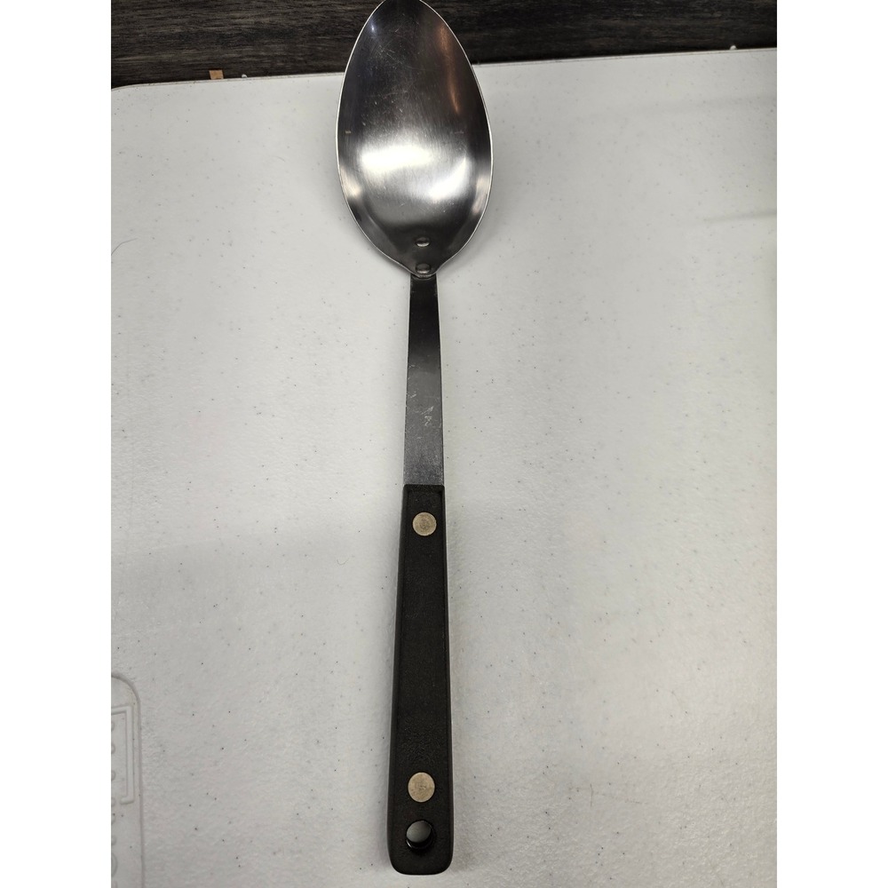 Catalina Stainless Steel Serving Spoon Black Riveted Handle Made in USA Utensil